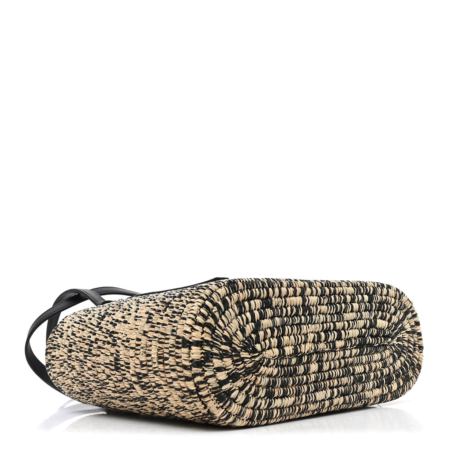 Loewe Raffia Small Square Basket Tote Bag Black Natural 4 of 10