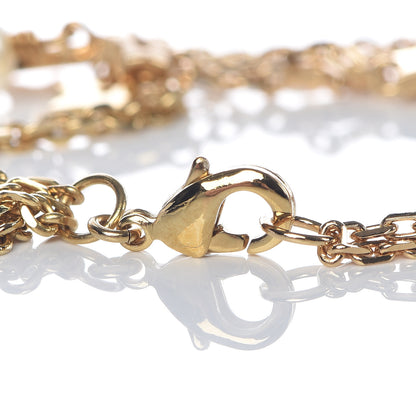 Christian Dior Metal Pearl Star CD Bracelet Gold 4 of 5