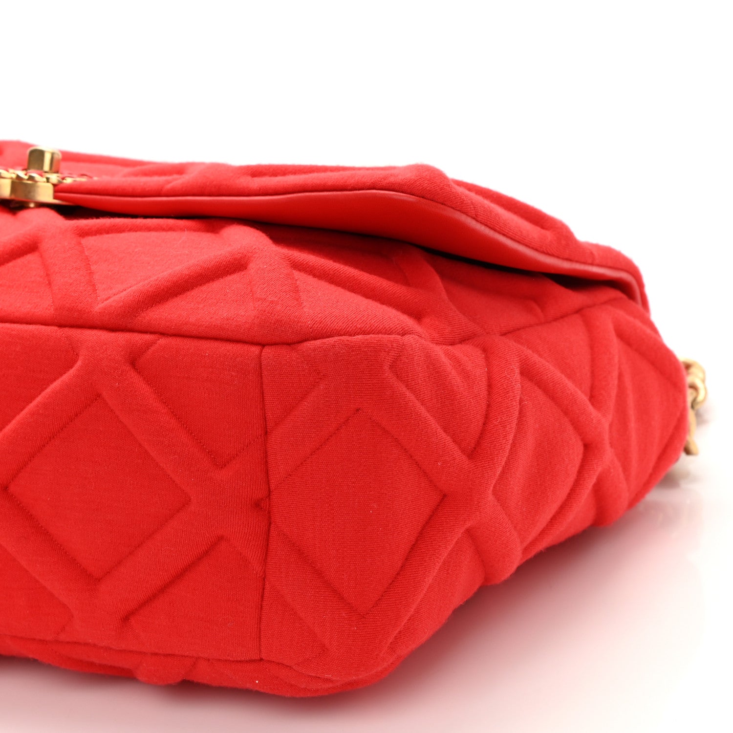 Chanel Jersey Lambskin Quilted Maxi Chanel 19 Flap Red 10 of 10