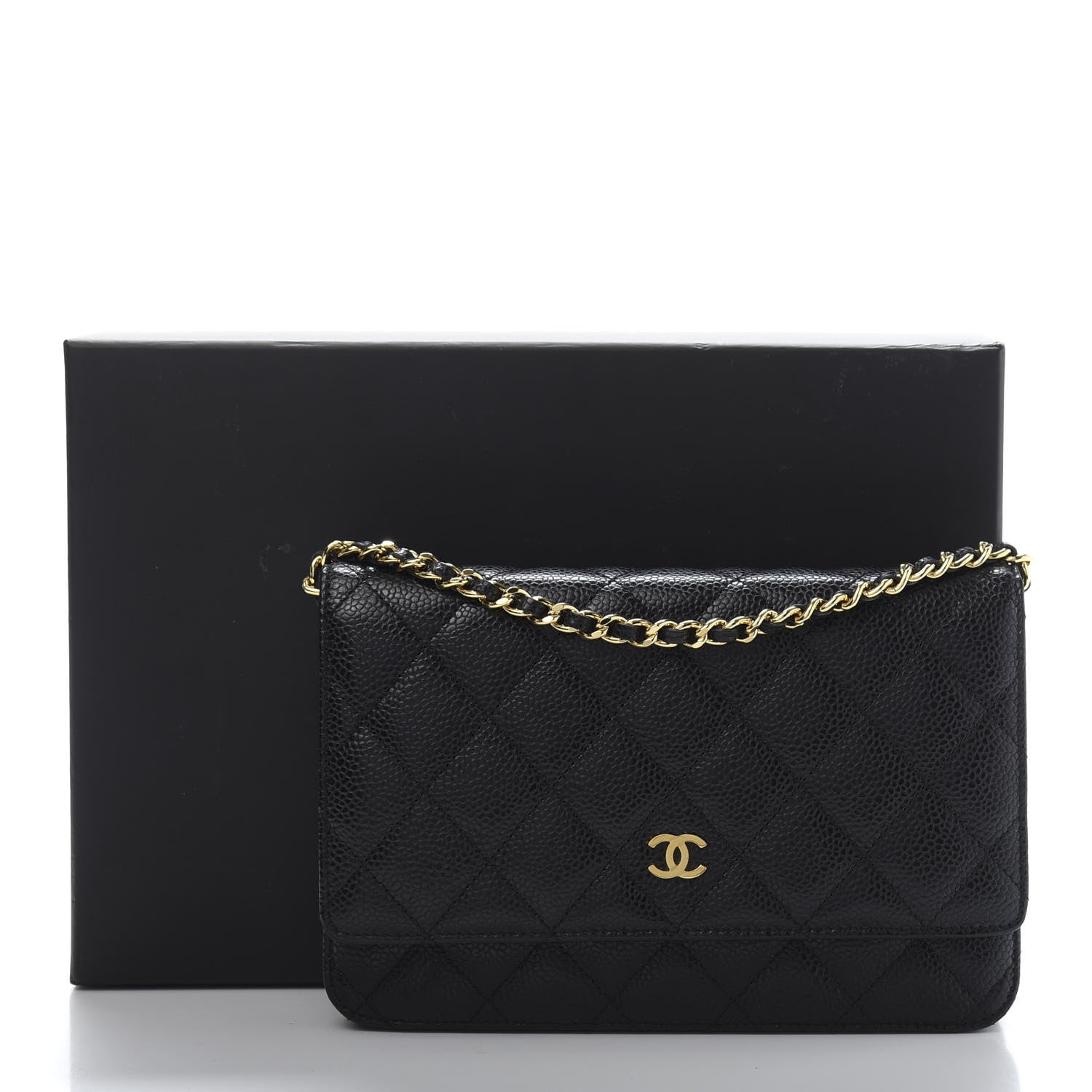 Chanel Caviar Quilted Wallet On Chain WOC Black 12 of 12