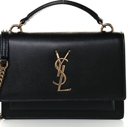 Saint Laurent Calfskin Monogram Sunset Chain Wallet Black 7 of 10