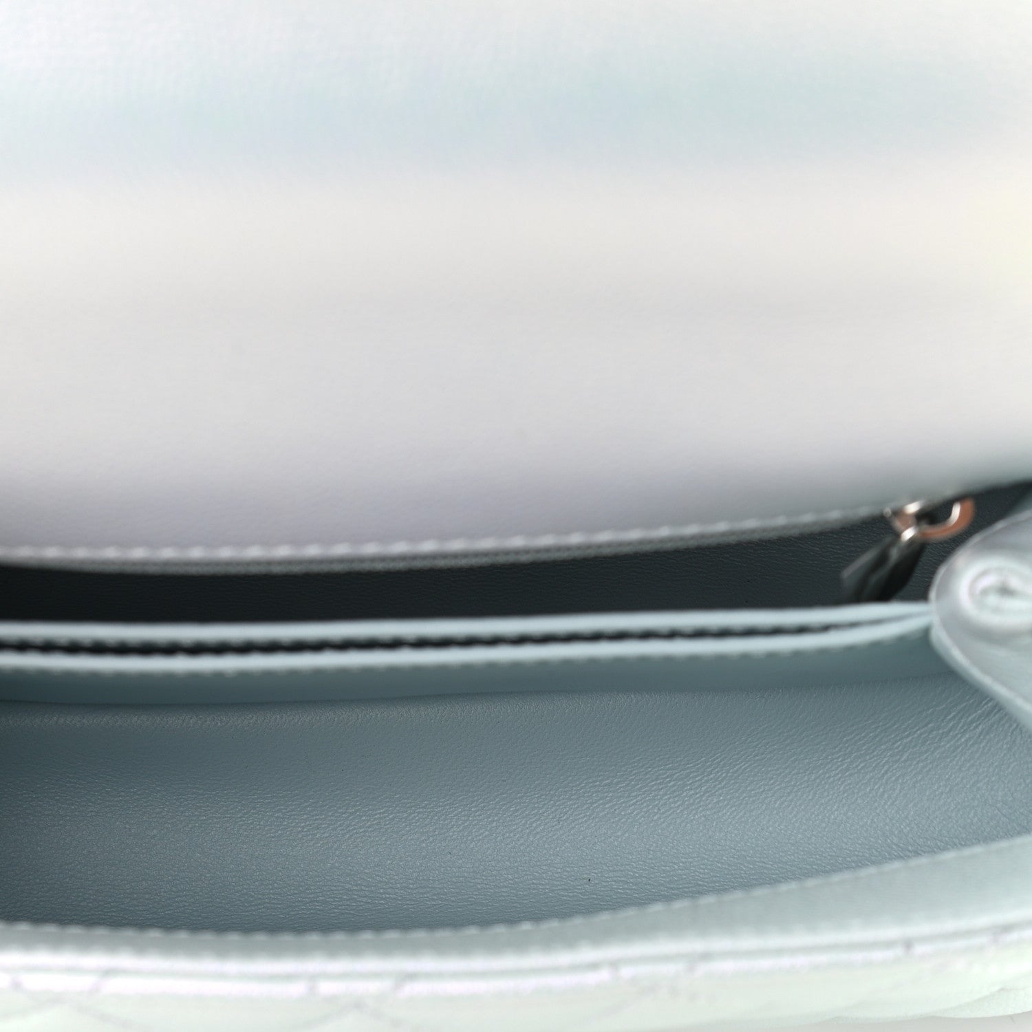 Chanel Iridescent Caviar Quilted Mini Coco Handle Flap Light Blue 5 of 11
