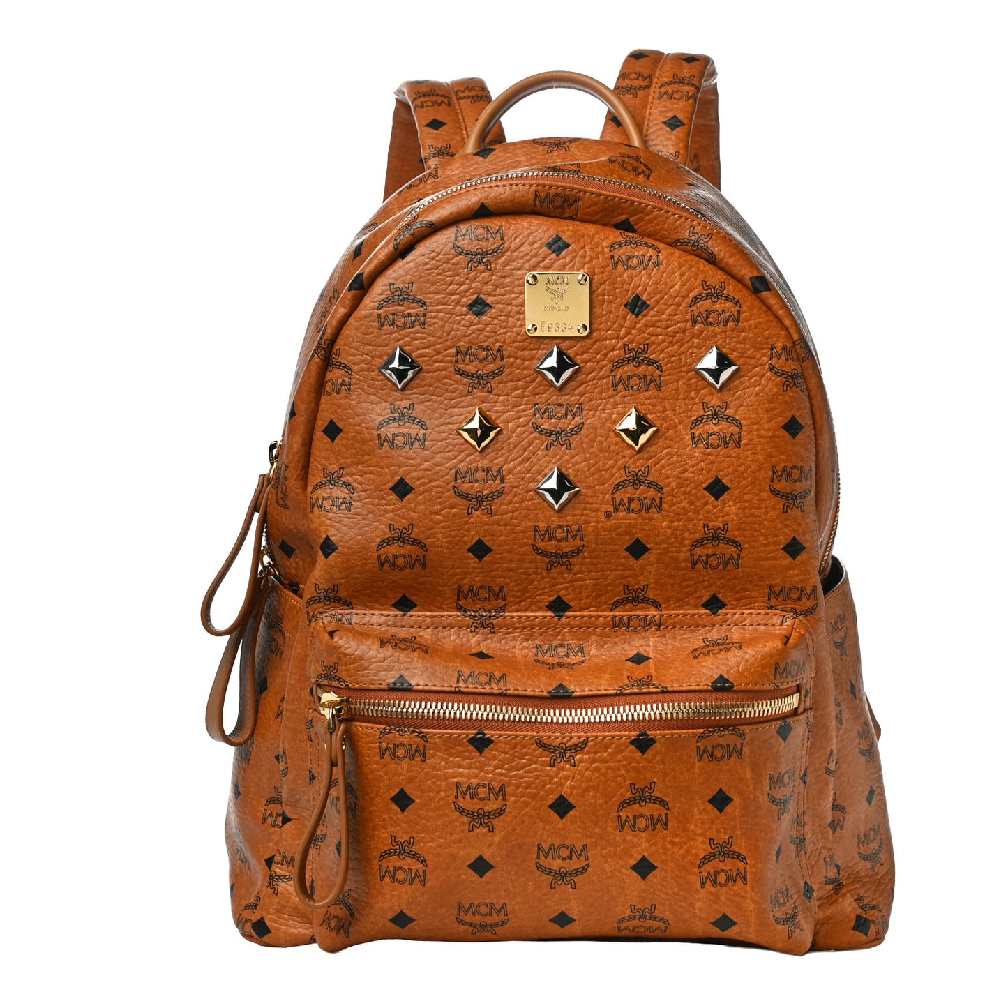 Visetos Medium Sprinkle Stud Stark Backpack Cognac