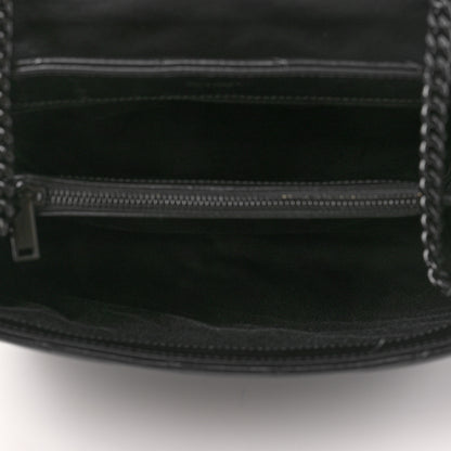 Saint Laurent Calfskin Y Quilted Monogram Medium Loulou Chain Satchel Black 5 of 8
