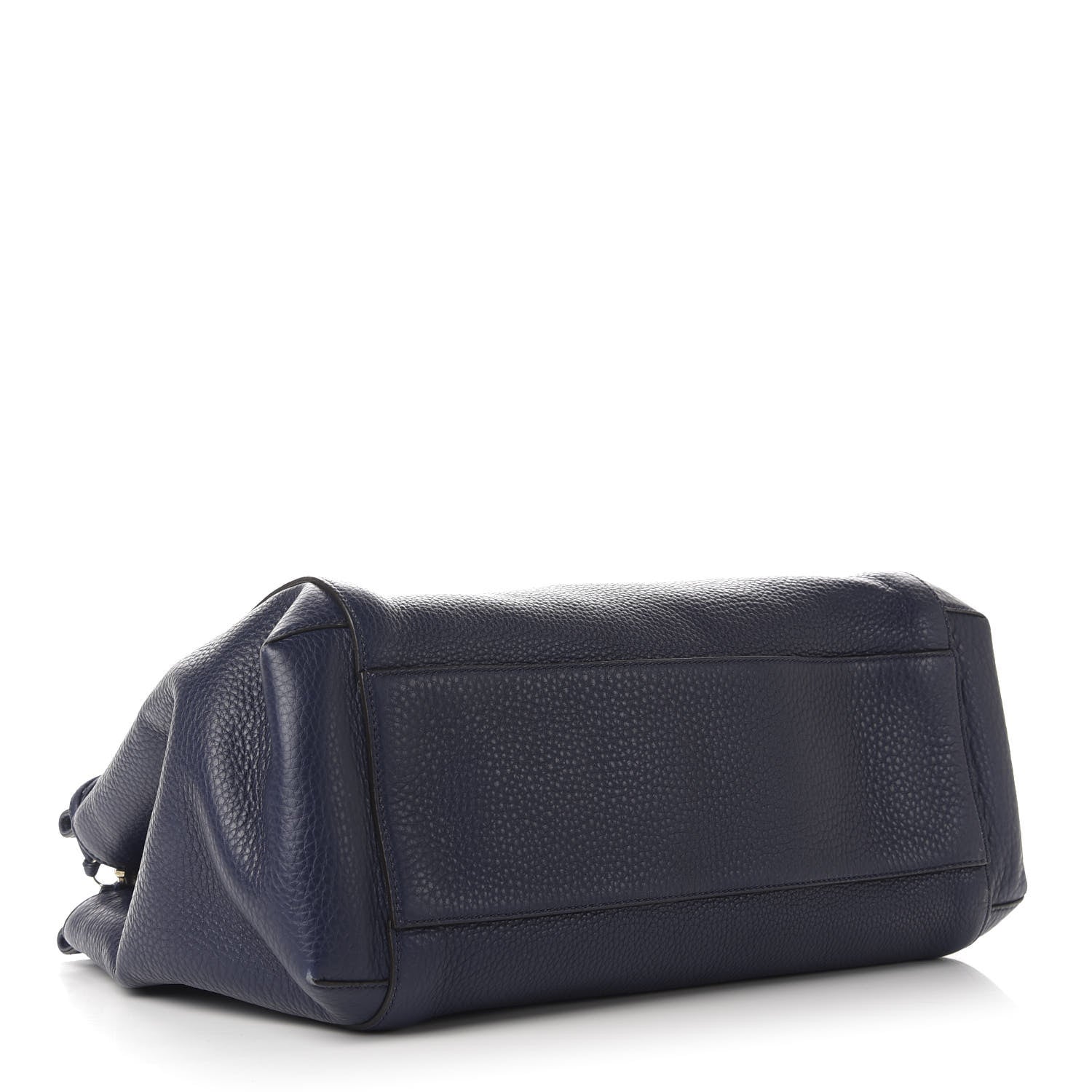 Gucci Pebbled Calfskin Large Lady Tassel Top Handle Bag Dark Blue 4 of 11