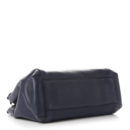 Gucci Pebbled Calfskin Large Lady Tassel Top Handle Bag Dark Blue 4 of 11