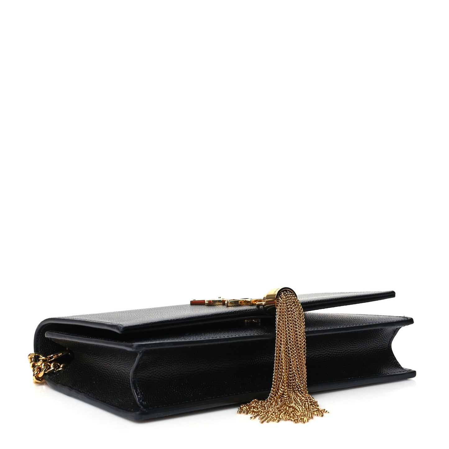 Grain De Poudre Classic Monogram Kate Tassel Chain Wallet Black