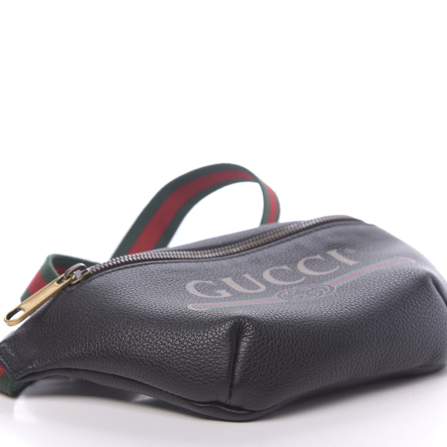 Grained Calfskin Small Logo Belt Bag Black