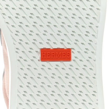Hermes Calfskin Canvas Day Sneakers 35.5 Framboise White 6 of 9