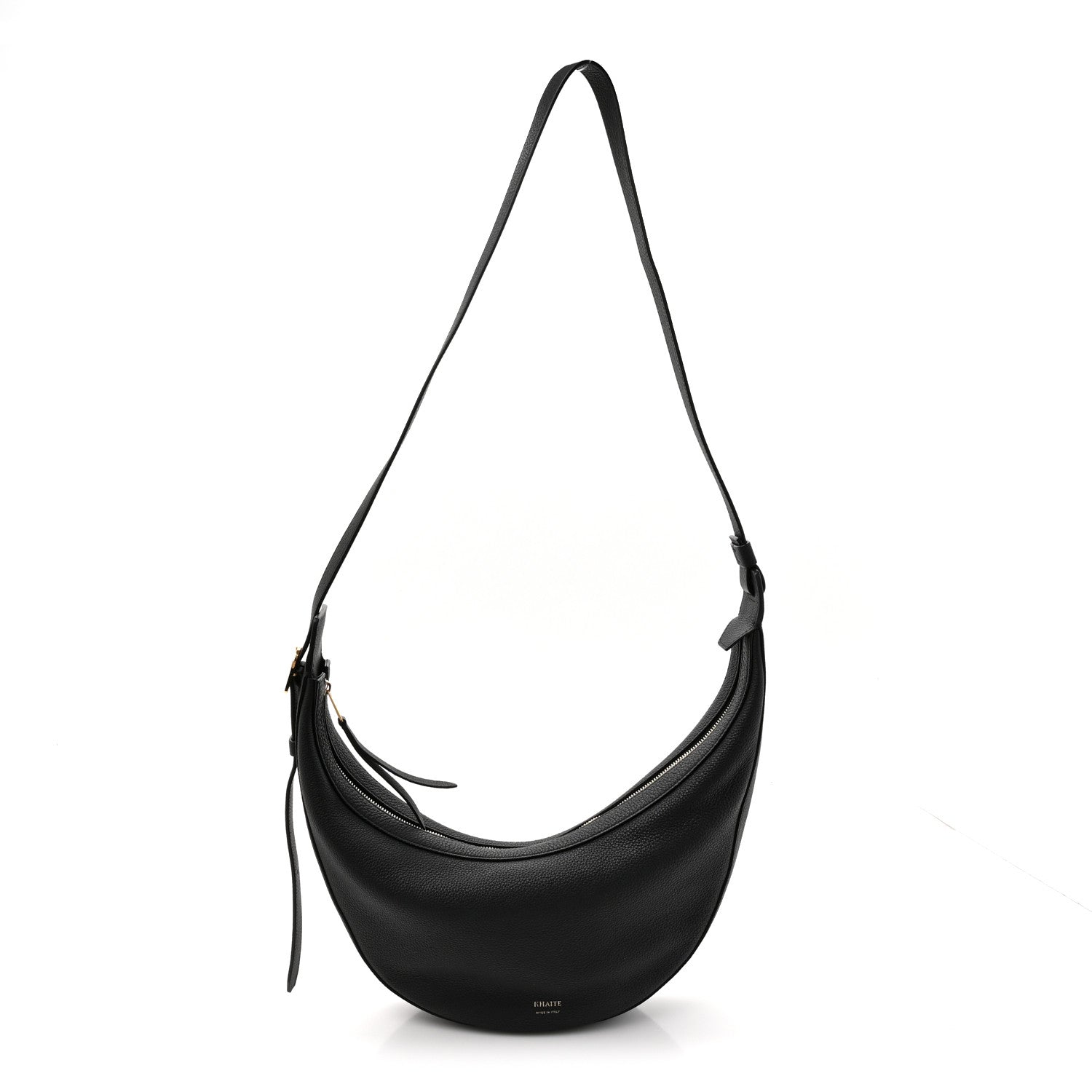 Khaite Pebbled Calfskin Augustina Hobo Black 1 of 9
