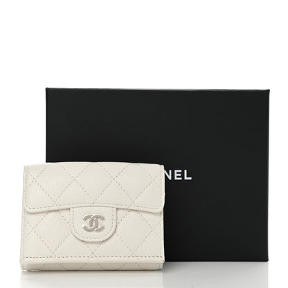 Chanel Caviar Quilted Small Flap Wallet White 10 of 10