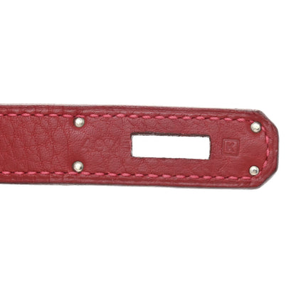 Hermes Taurillon Clemence Birkin 35 Rouge Vif 7 of 11
