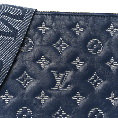 Louis Vuitton Lambskin Embossed Monogram Coussin PM Denim Blue 9 of 12