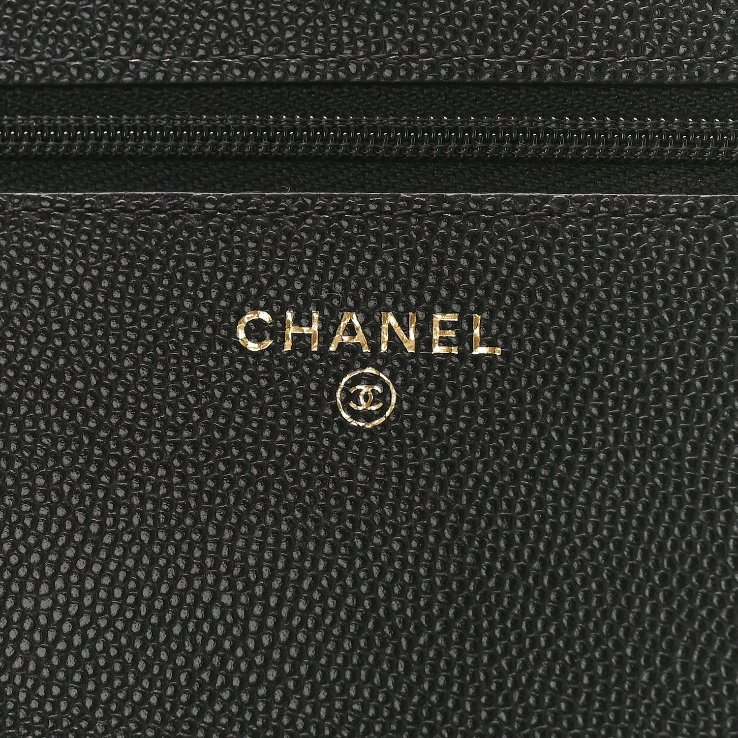 Chanel Shiny Caviar Quilted Enamel CC Wallet On Chain WOC Black 6 of 9