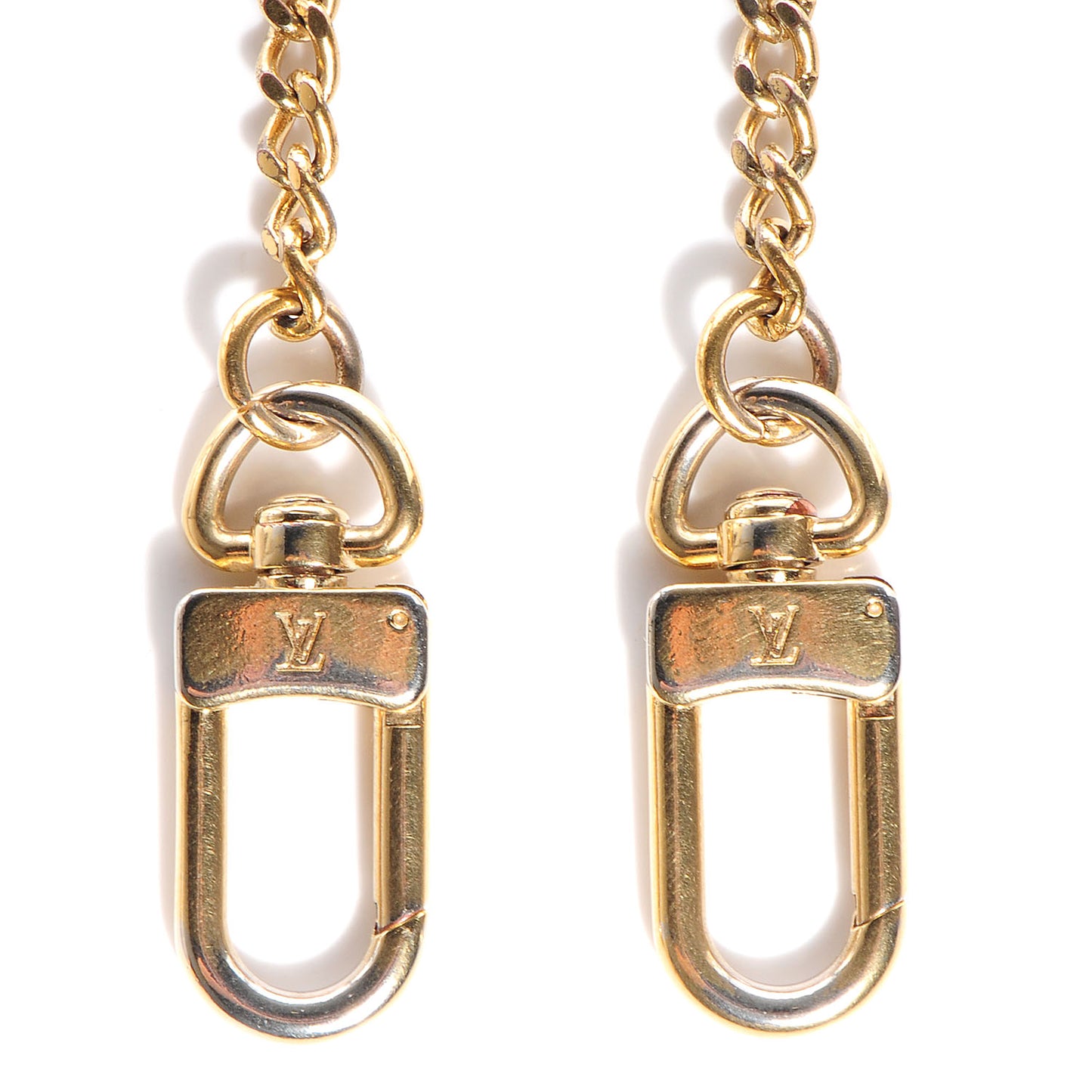 Metal Pochette Extender Key Ring Chain Gold