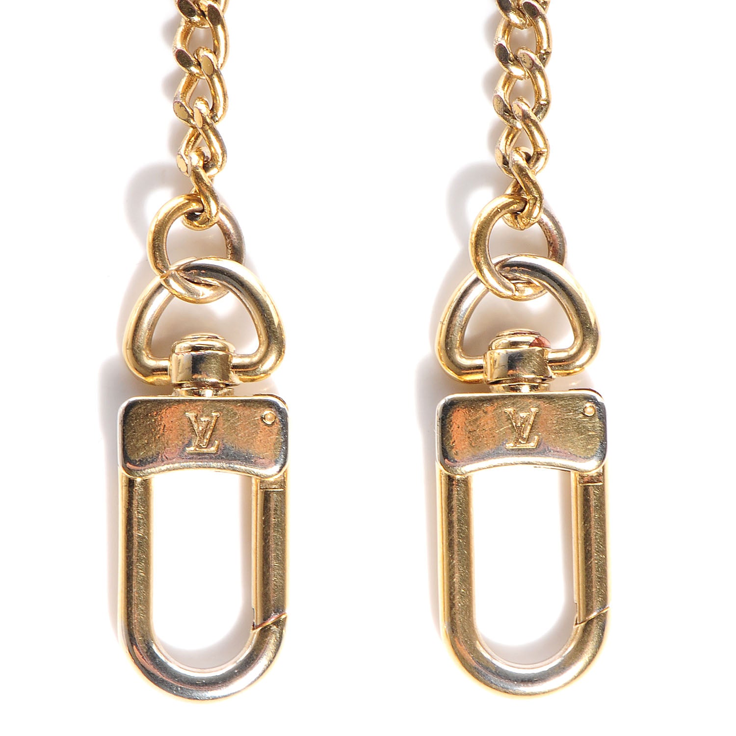Louis Vuitton Metal Pochette Extender Key Ring Chain Gold 3 of 4