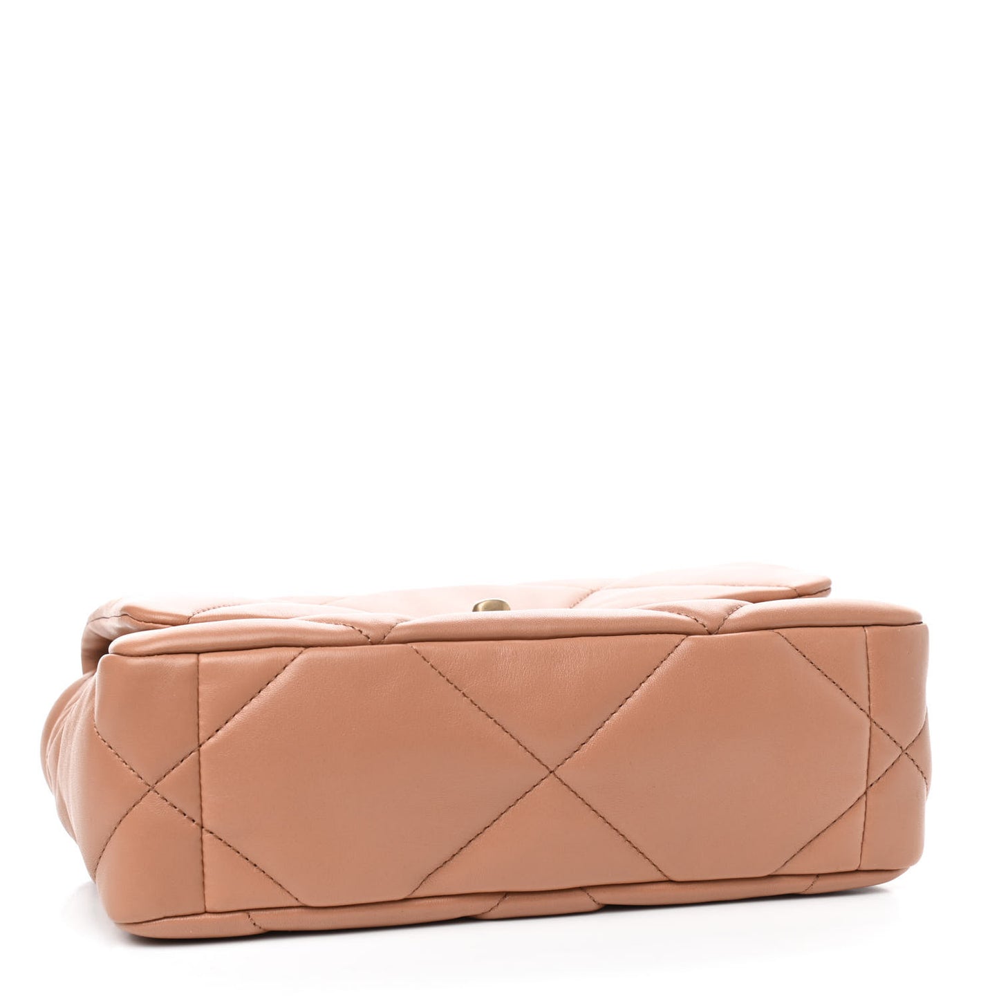 Lambskin Quilted Medium Chanel 19 Flap Brown