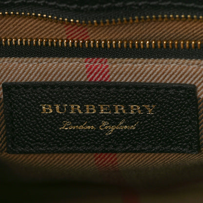 Burberry Soft Grain Calfskin Small Buckle Tote Black 6 of 13