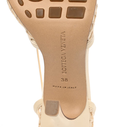 Bottega Veneta Mesh Nappa Stretch Ankle Tie Sandals 38 Toile 6 of 7