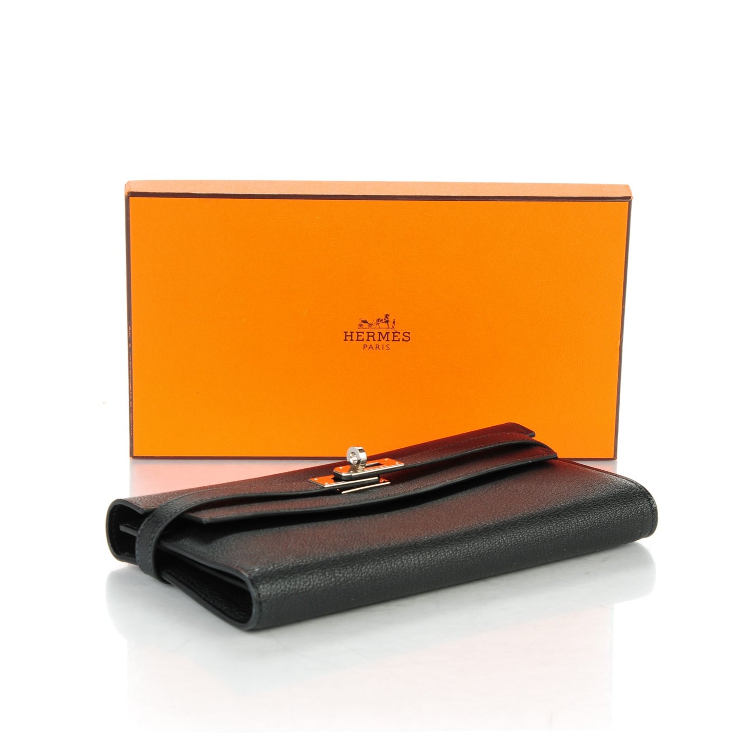 Chevre Mysore Kelly Longue Wallet Black
