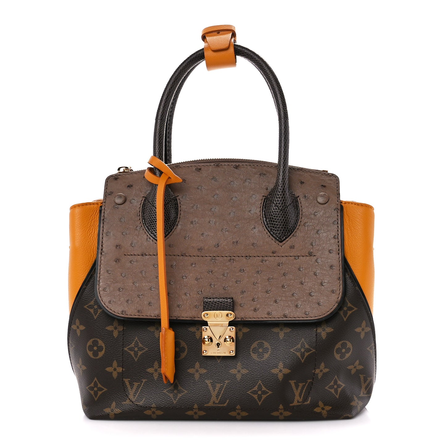 Monogram Ostrich Lizard Majestueux PM Yellow