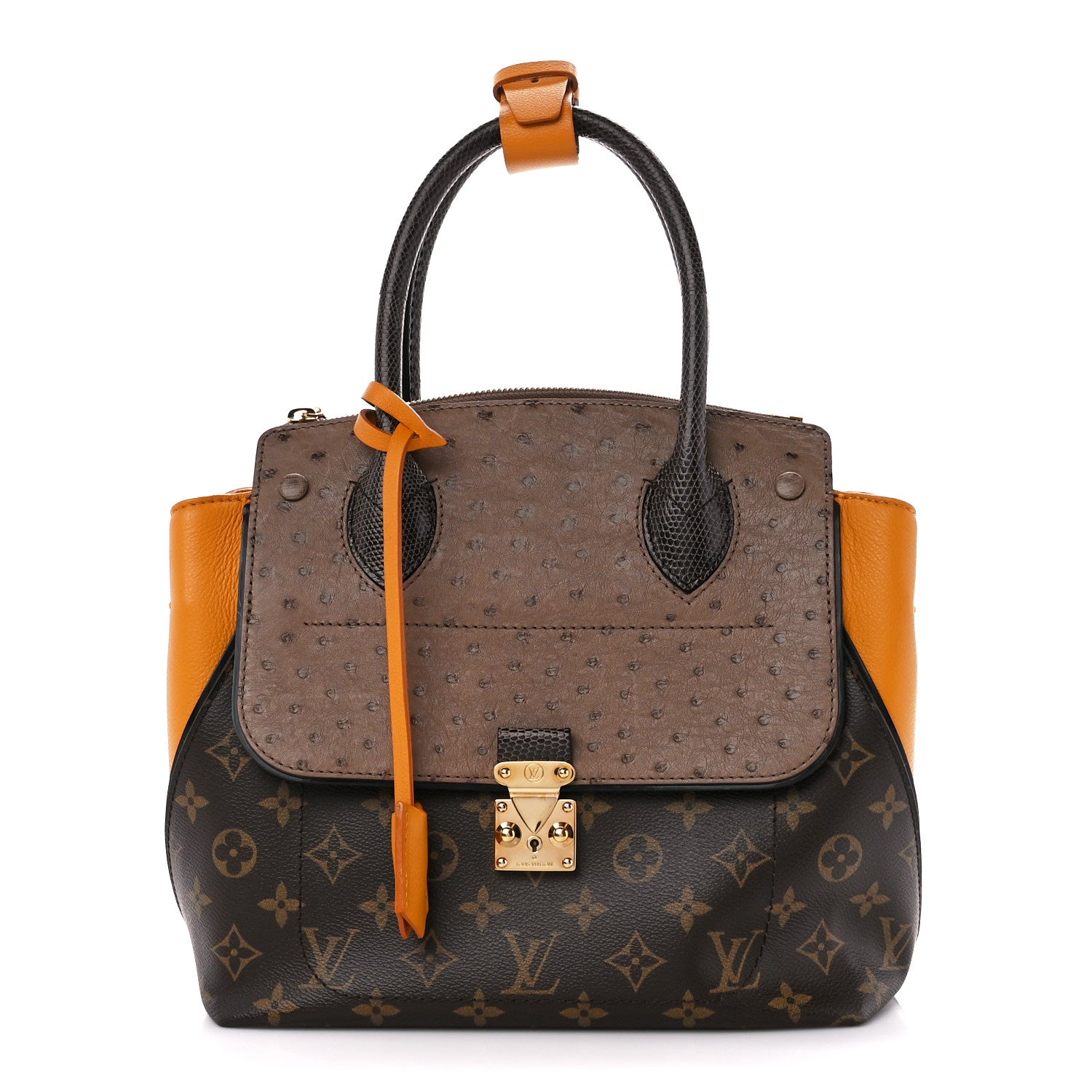 Louis Vuitton Monogram Ostrich Lizard Majestueux PM Yellow 1 of 14