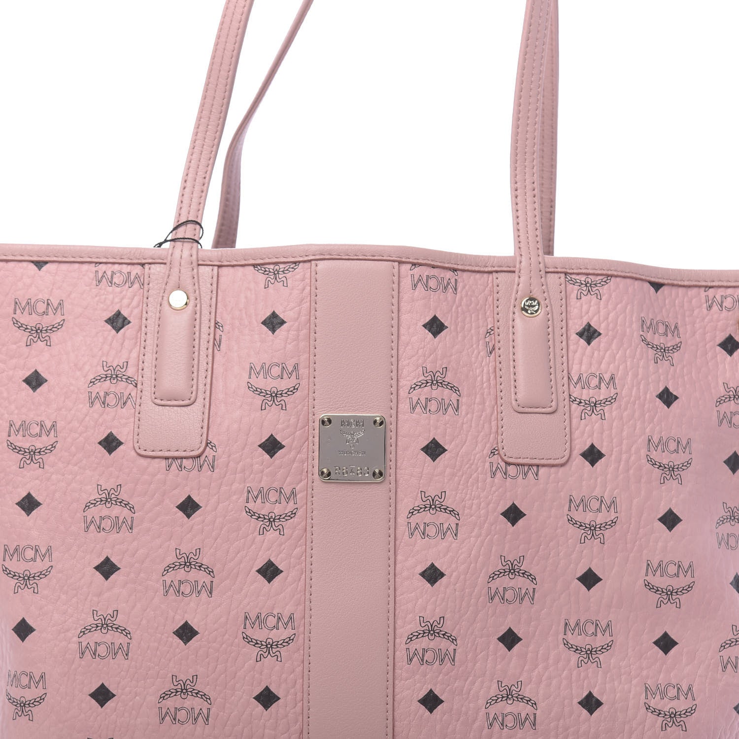 MCM Visetos Medium Liz Reversible Shopper Tote Soft Pink 14 of 15