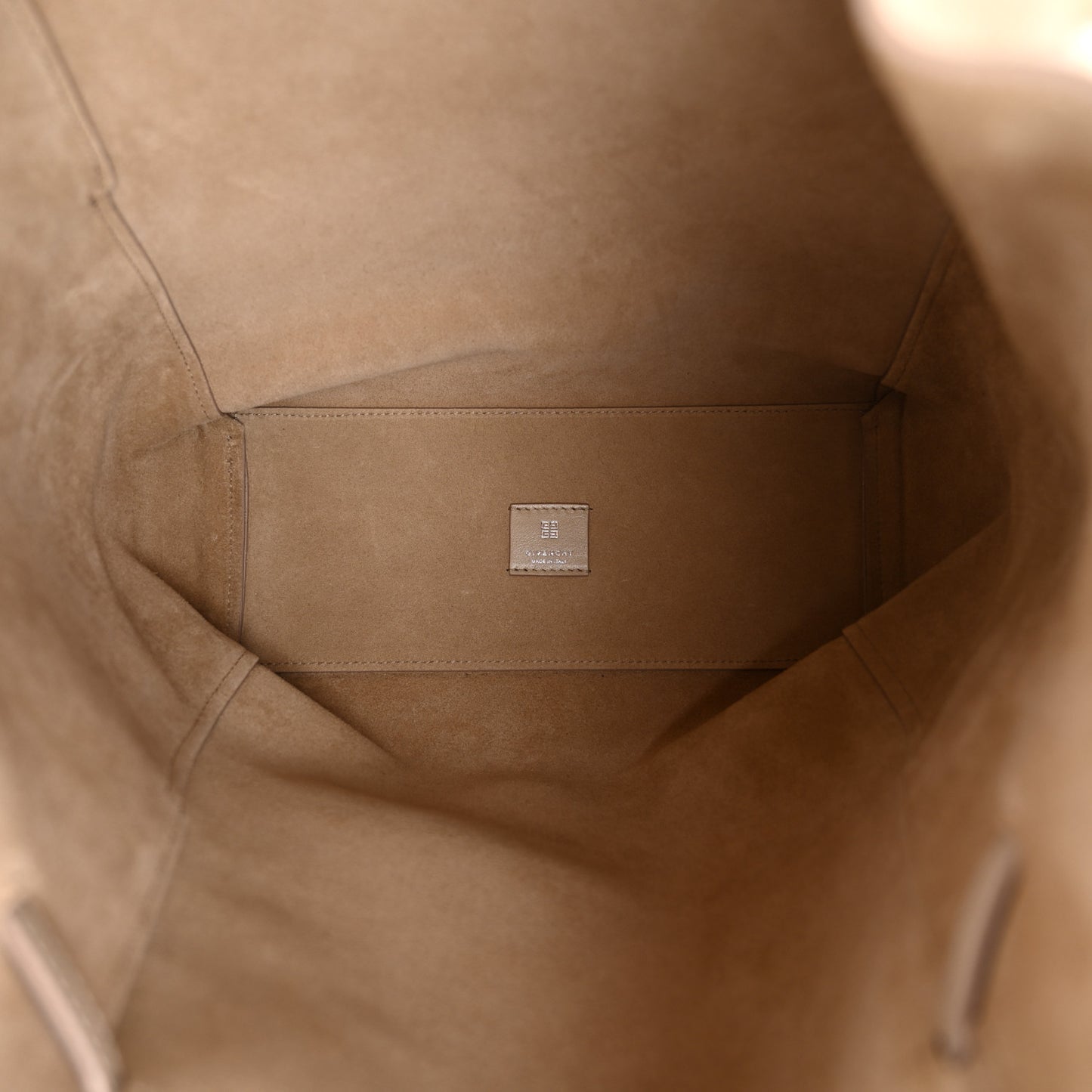 Calfskin Voyou Medium North South Tote Natural Beige