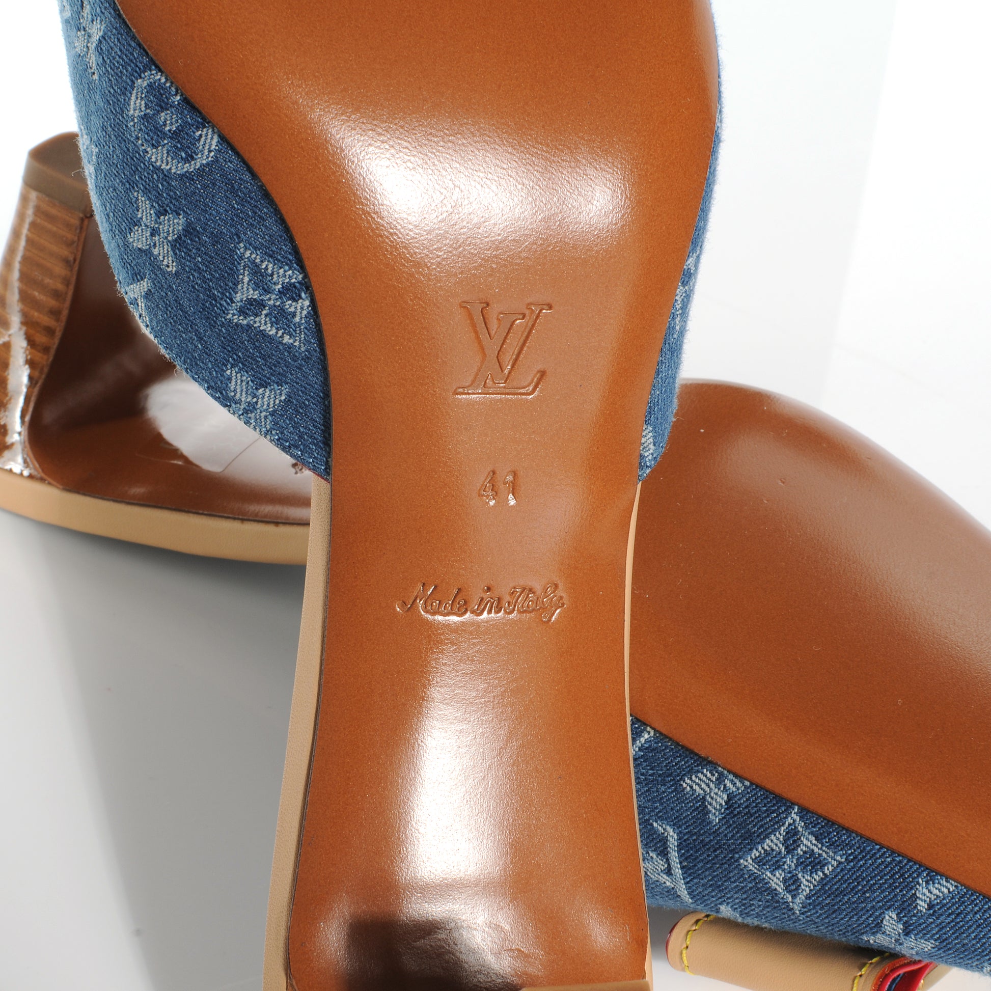 Louis Vuitton Denim Ginger Mules 41 5 of 6