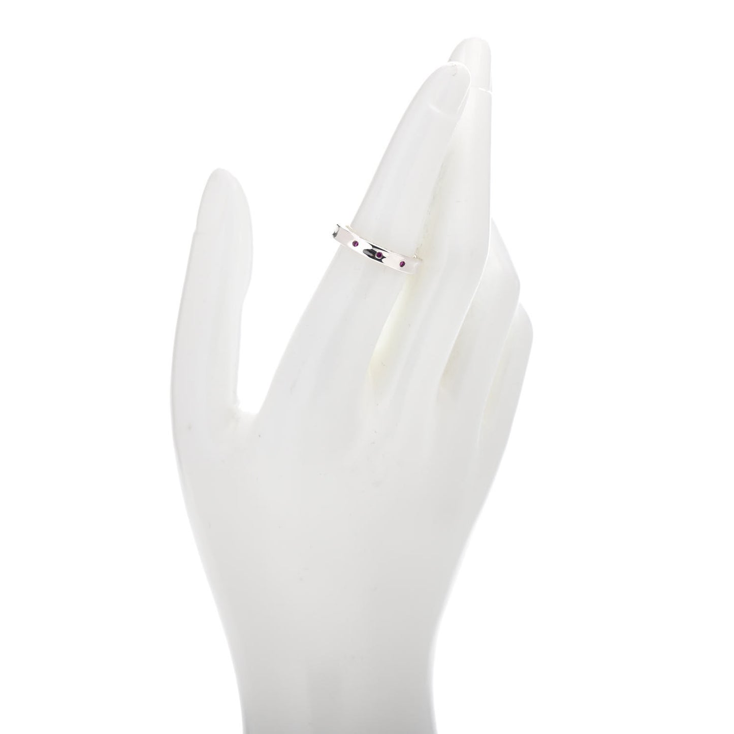 Sterling Silver Pink Sapphire 1837 Band Ring 54 6.75