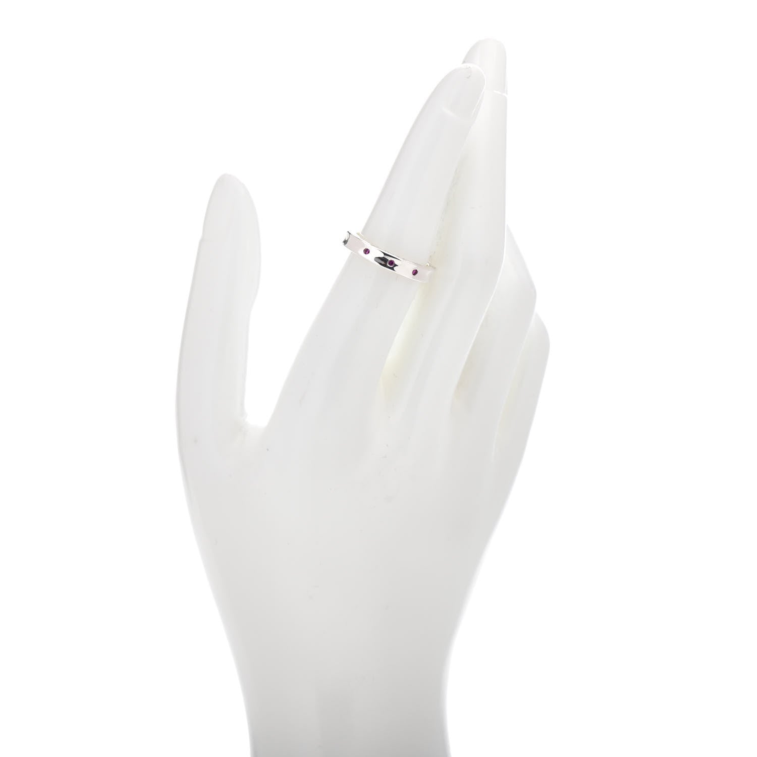 Tiffany Sterling Silver Pink Sapphire 1837 Band Ring 54 6.75 2 of 4