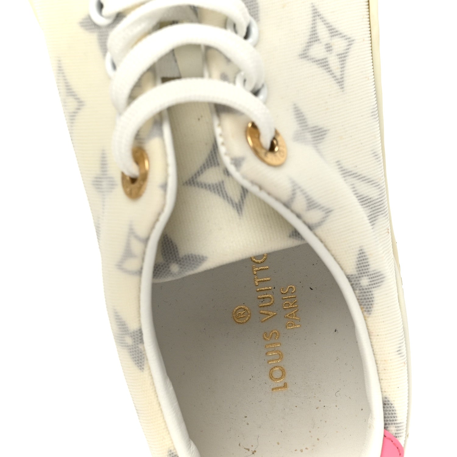 Louis Vuitton Technical Fabric Calfskin Monogram Frontrow Sneakers 35.5 Pink 7 of 10