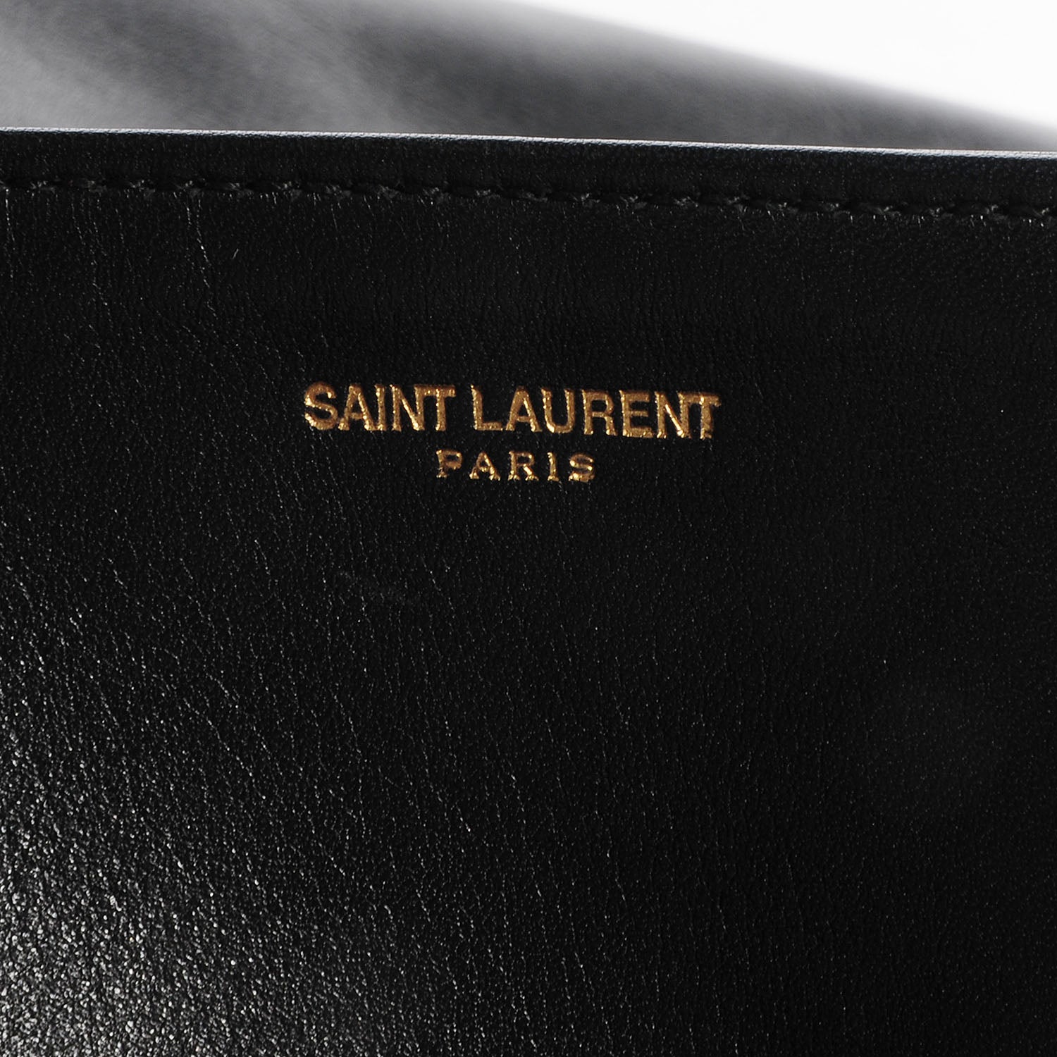 Saint Laurent Calfskin Suede Reversible Shopper Tote Noir Amarena 8 of 9