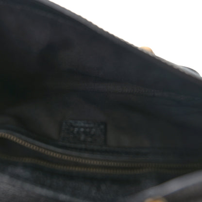 Gucci Monogram Studded Pelham Runway Flap Bag Black 5 of 8