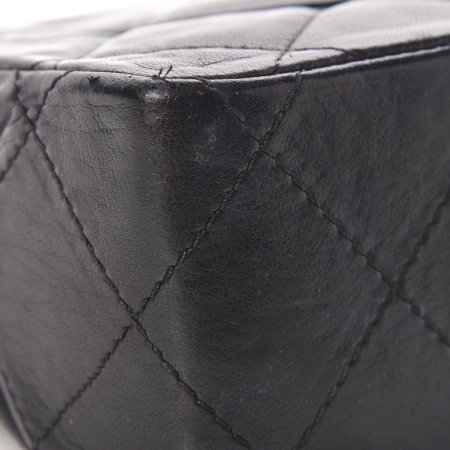 Lambskin Quilted Medium Double Flap Black