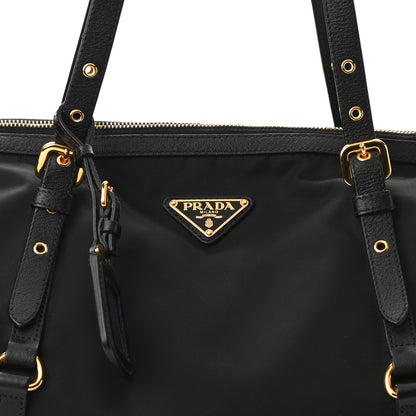 Prada Tessuto Nylon Saffiano Tote Black 7 of 10