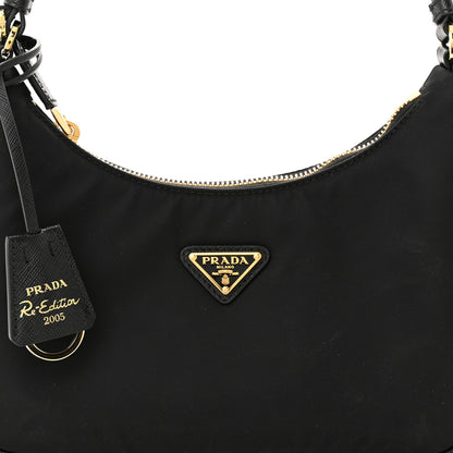 Prada Tessuto Nylon Saffiano Mini Re-Edition 2005 Bag Black 7 of 9