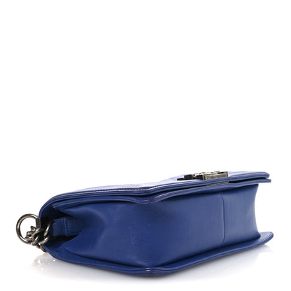 Chanel Calfskin Quilted Medium Boy Flap Blue 4 of 16