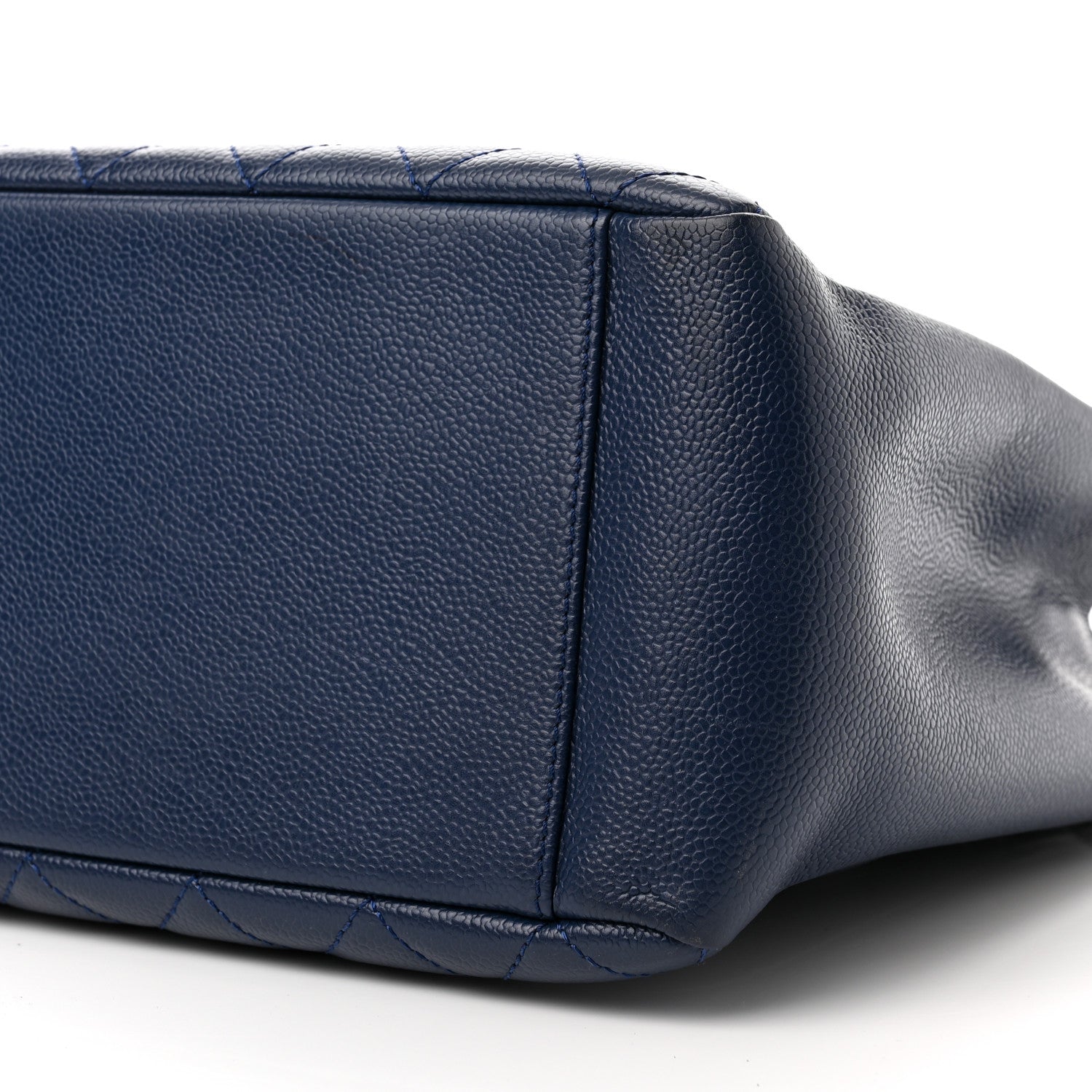 Chanel Caviar Quilted Grand Shopping Tote GST Dark Navy Blue 10 of 11
