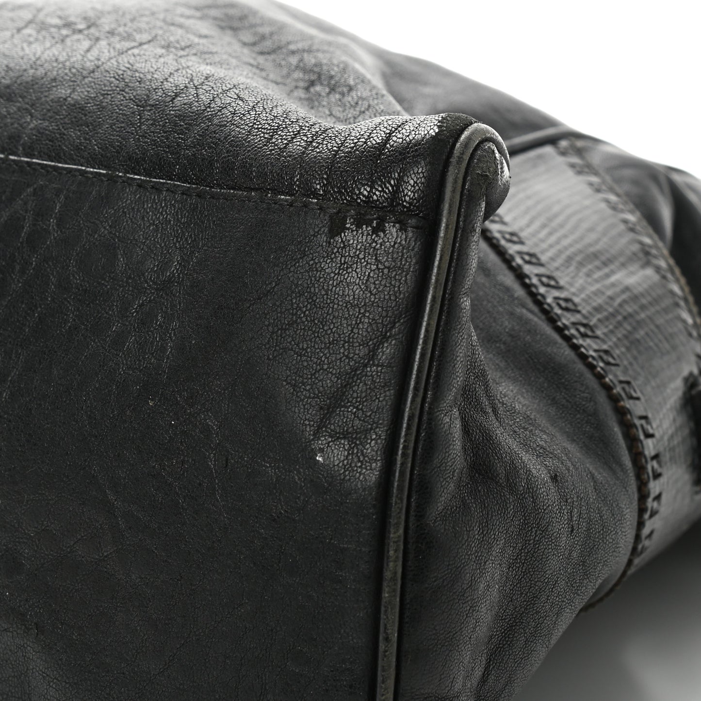 Distressed Lambskin Large Bag De Jour Tote Black