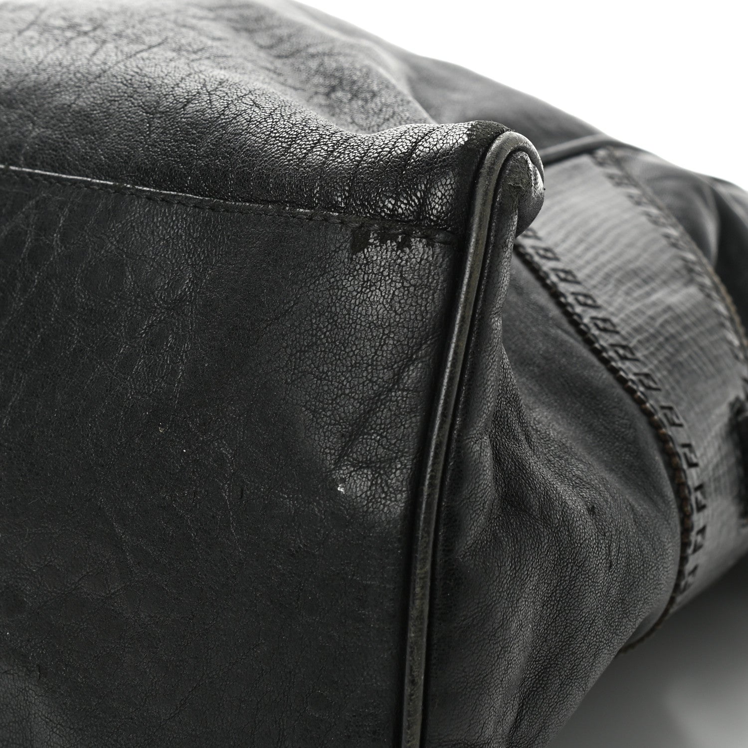 Fendi Distressed Lambskin Large Bag De Jour Tote Black 13 of 13
