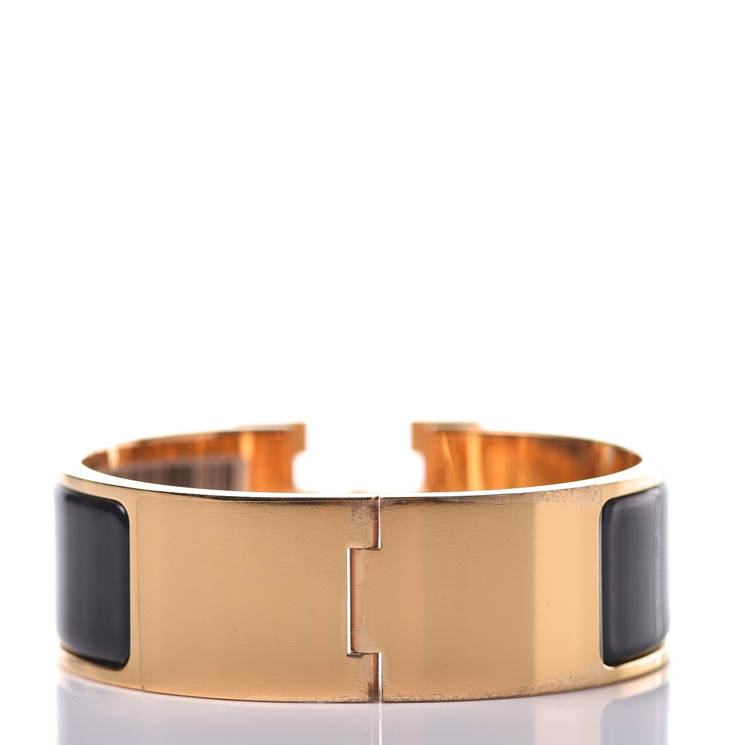 Hermes Enamel Wide Clic Clac H Bracelet PM Black 3 of 6