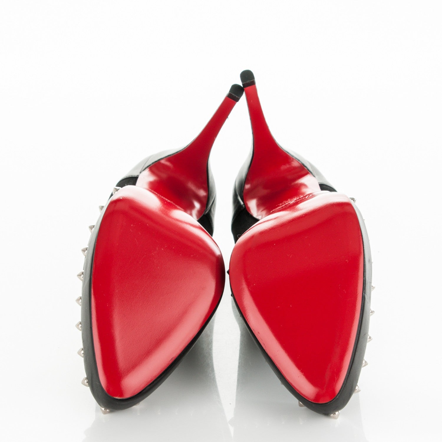 Christian Louboutin Calfskin Suede Studded Astraqueen 120 Ankle Boots 42 Black 5 of 7