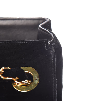 Chanel Velvet Vertical Quilted Jumbo Single Flap Black 11 of 13