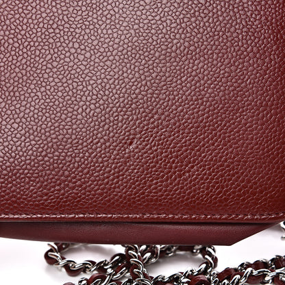 Chanel Caviar Timeless CC Wallet on Chain WOC Dark Red 11 of 16