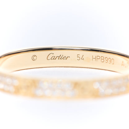 Cartier 18K Yellow Gold Diamond 2.6mm LOVE Paved Band Ring 54 6.75 3 of 5
