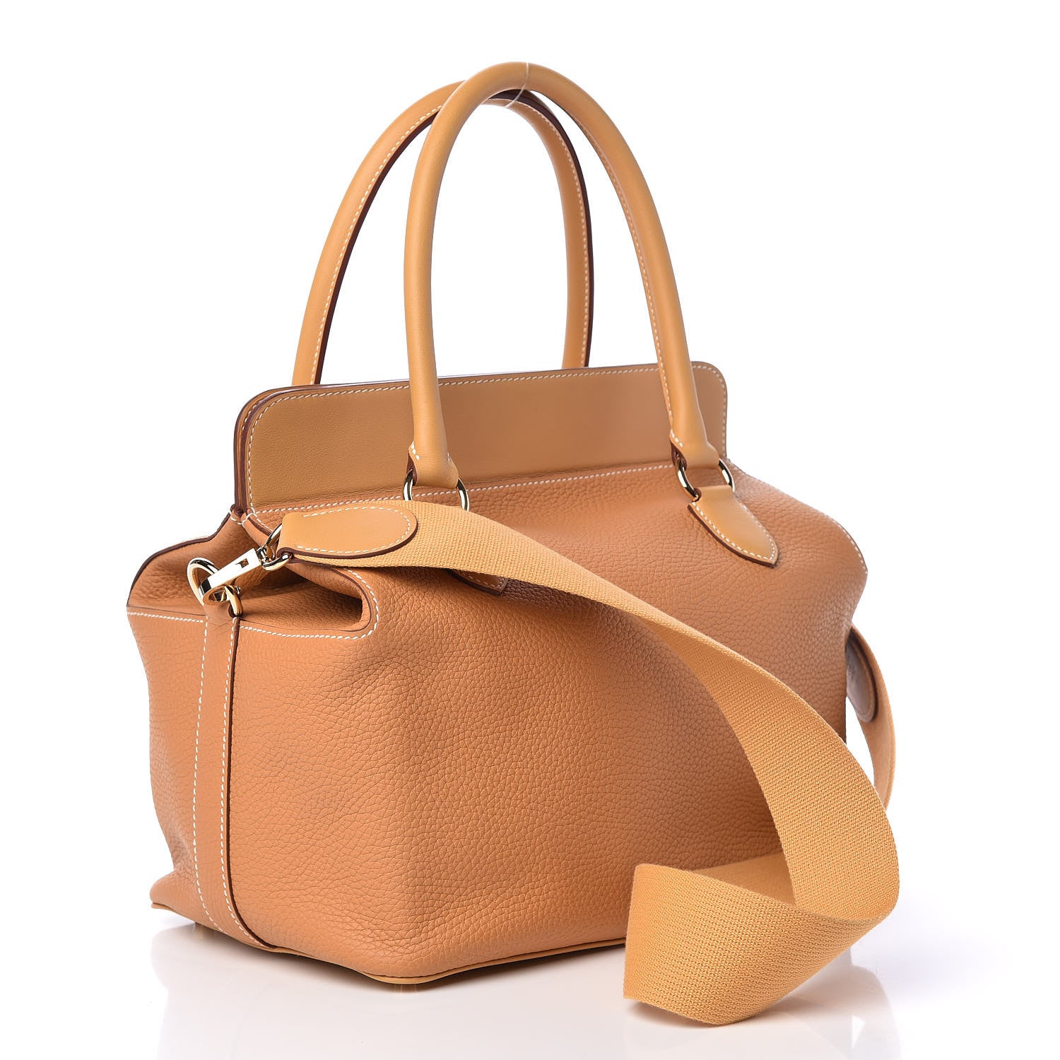 Hermes Taurillon Clemence Swift Toolbox 26 Curry Sable 3 of 11