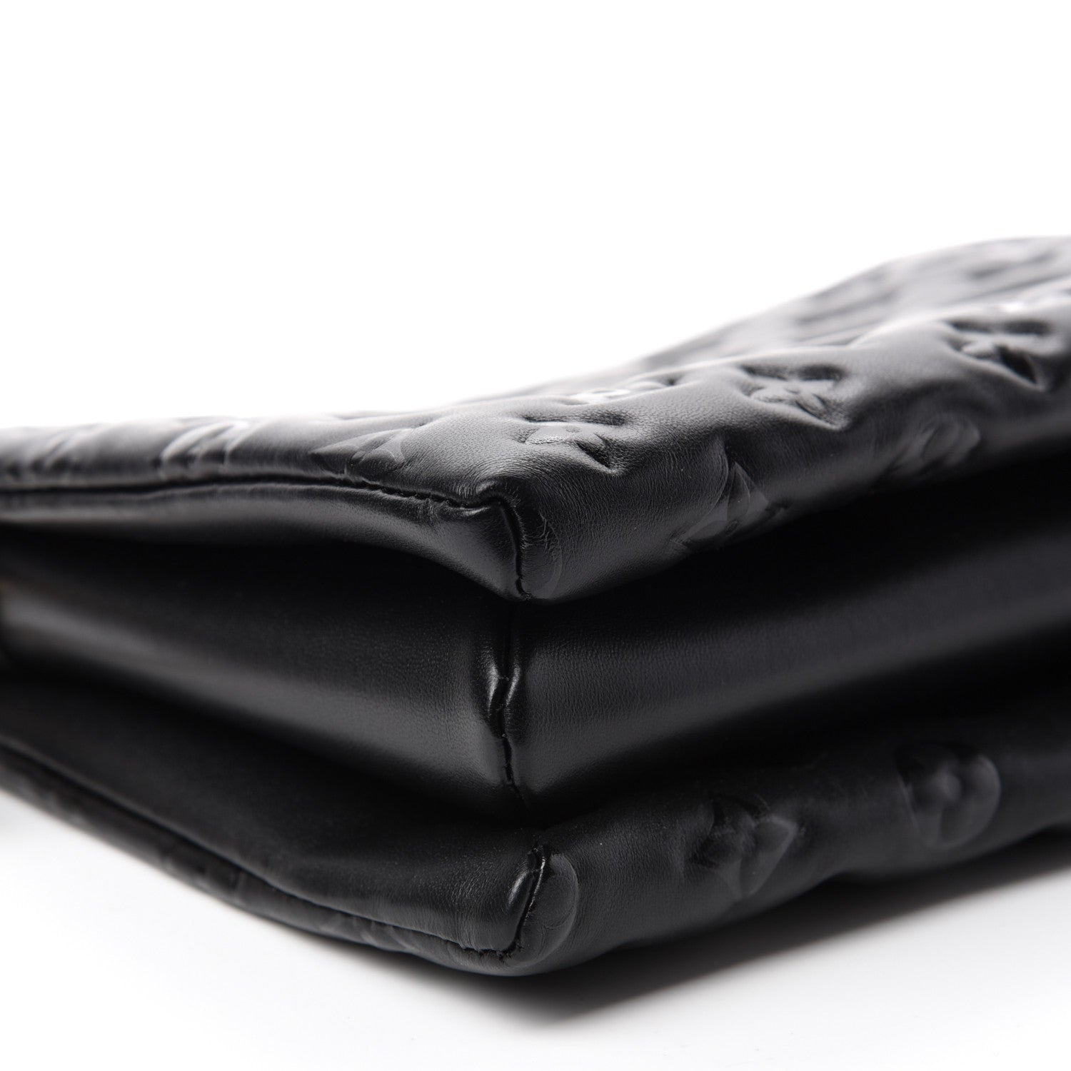 Louis Vuitton Lambskin Embossed Monogram Coussin PM Black 6 of 11