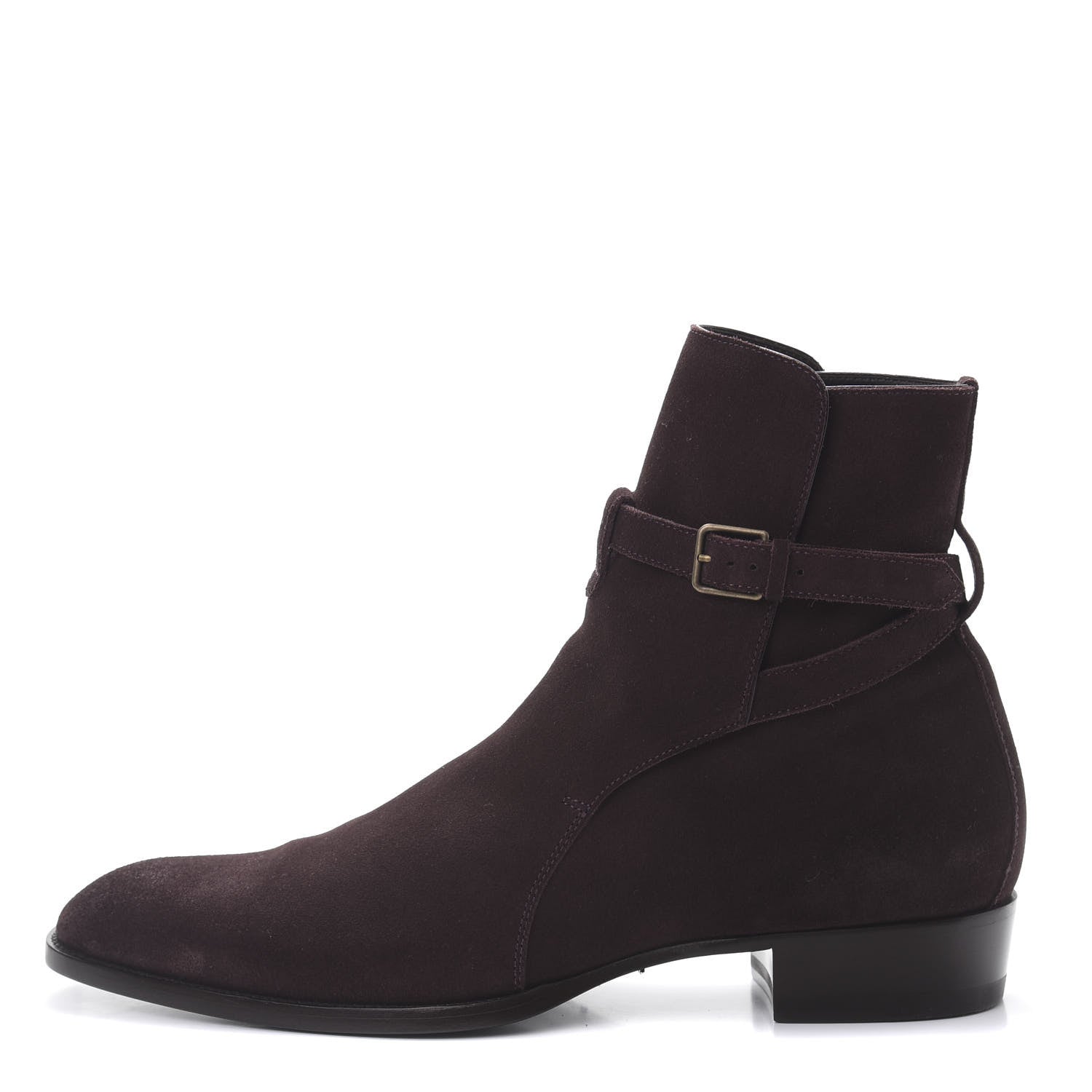 Saint Laurent Suede Soho Calfskin Ankle Boots 44 Deep Blood 1 of 8