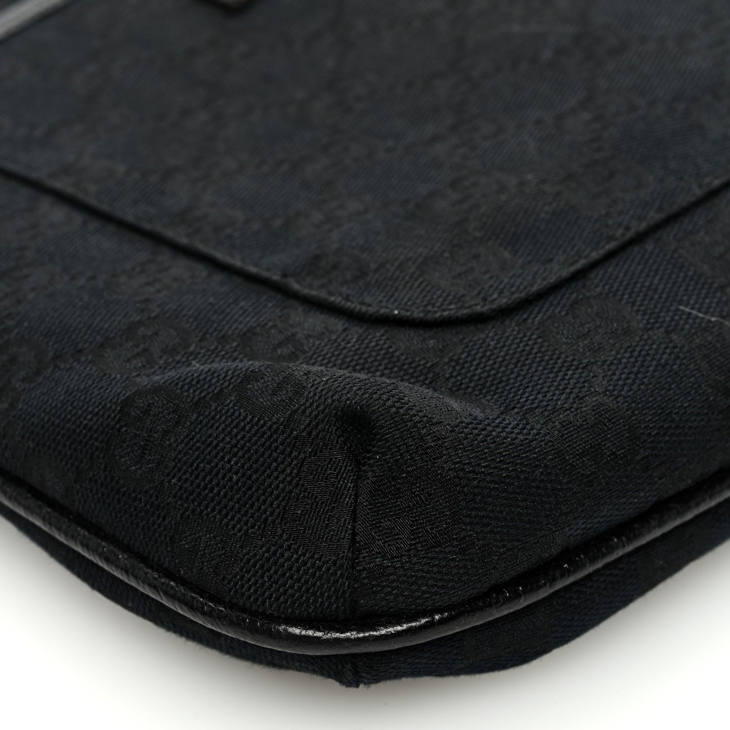 Monogram Flat Messenger Bag Black